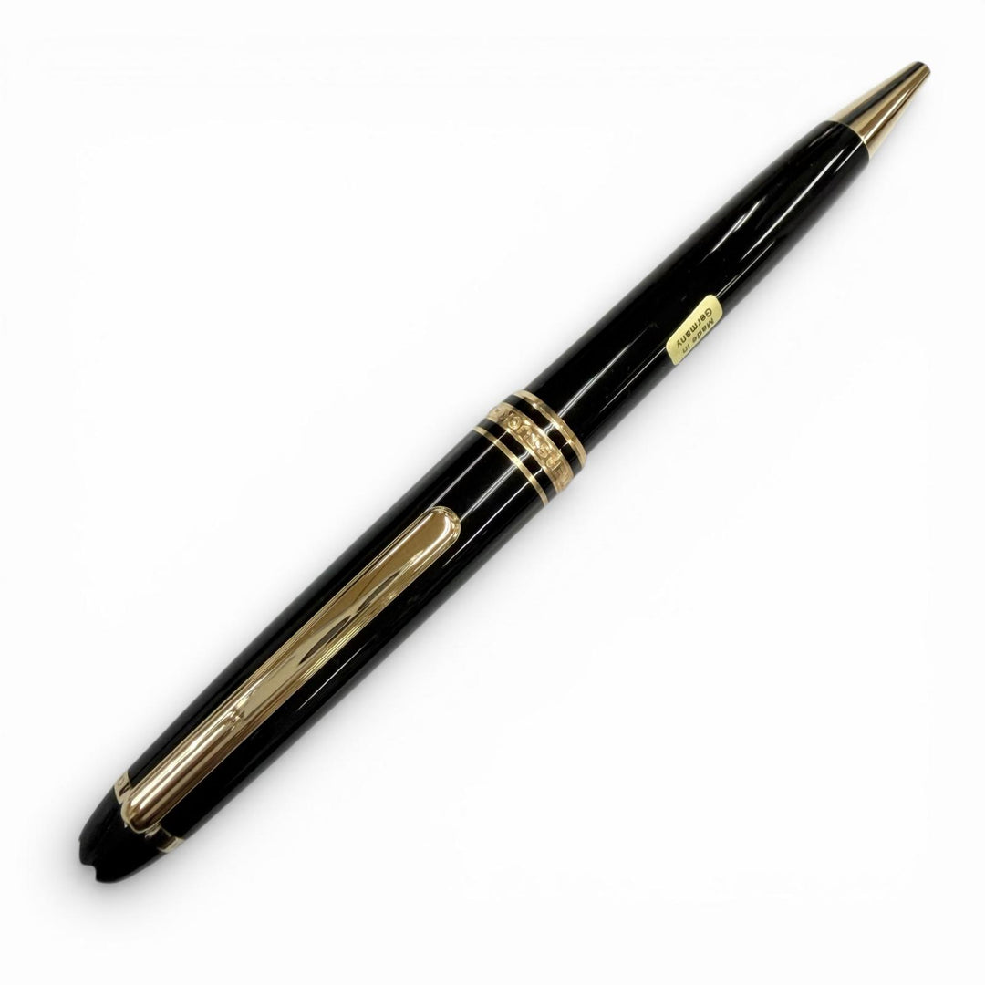 極美品▼MONTBLANC モンブラン マイスターシュテュック ツイスト式 ホワイトスター ボールペン ブラック ゴールド ドイツ製 筆記確認済み