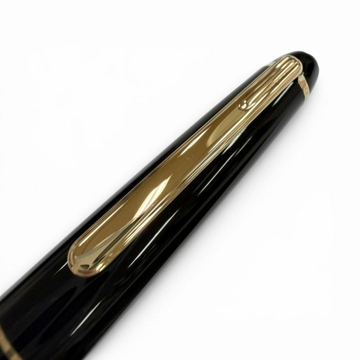 極美品▼MONTBLANC モンブラン マイスターシュテュック ツイスト式 ホワイトスター ボールペン ブラック ゴールド ドイツ製 筆記確認済み