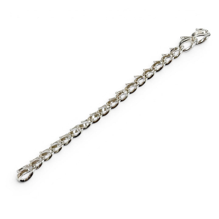 極美品★TIFFANY&amp;Co. ティファニー ティファニーフォージ ミディアムリンク ブレスレット AG925 19コマ シルバー 22 重量33.97g