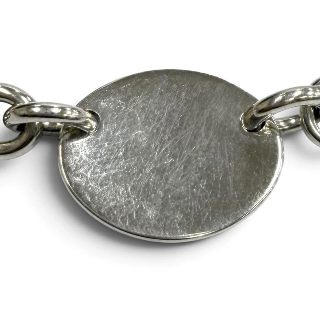 美品★TIFFANY&amp;Co. ティファニー リターントゥティファニー 925 オーバルタグ チョーカー ネックレス アクセサリー シルバー レディース