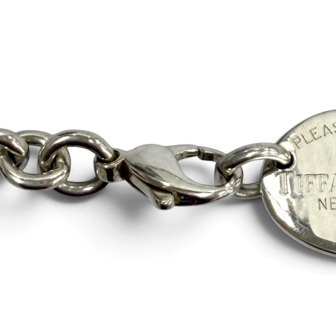 美品★TIFFANY&amp;Co. ティファニー リターントゥティファニー 925 オーバルタグ チョーカー ネックレス アクセサリー シルバー レディース