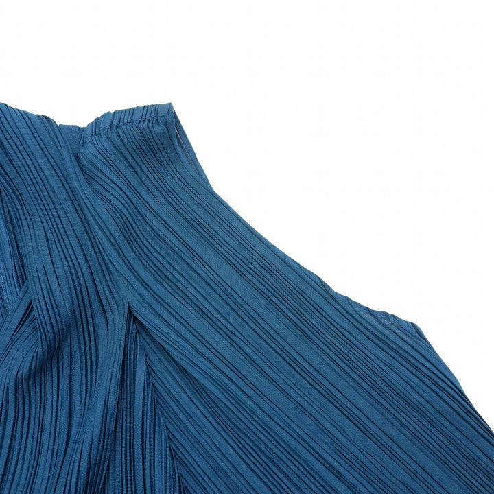 極美品▲PLEATS PLEASE プリーツプリーズ イッセイミヤケ 24SS PP41-JE221 ロングジレ ベスト グリーン 3 日本製 正規品 レディース
