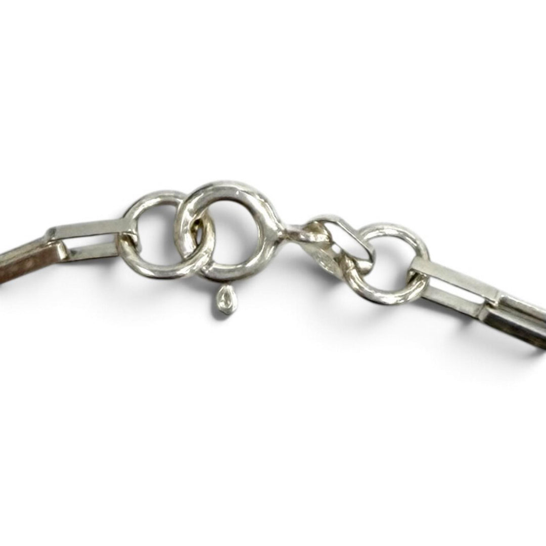 美品★GUCCI グッチ 925 Gロゴプレート チェーン ネックレス ペンダント アクセサリー シルバー イタリア製 レディース