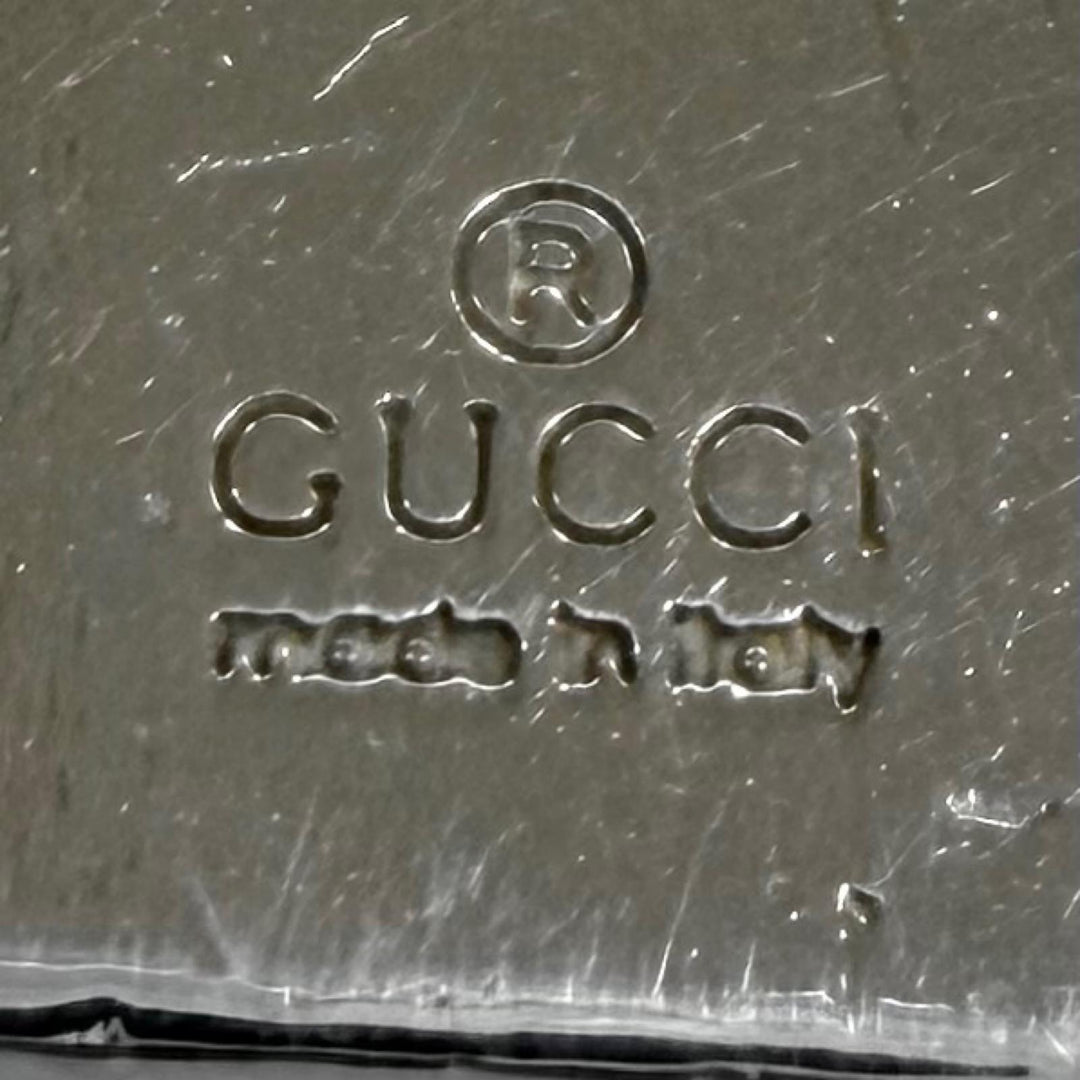 美品★GUCCI グッチ 925 Gロゴプレート チェーン ネックレス ペンダント アクセサリー シルバー イタリア製 レディース