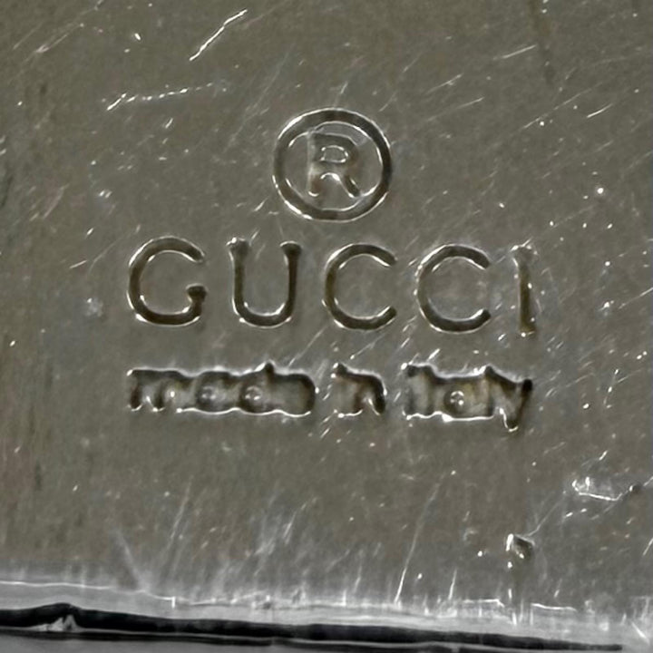 美品★GUCCI グッチ 925 Gロゴプレート チェーン ネックレス ペンダント アクセサリー シルバー イタリア製 レディース