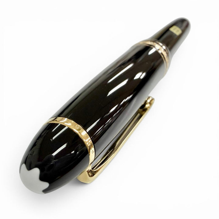 極美品△MONTBLANC モンブラン マイスターシュテュック ホワイトスター ツイスト式 ボールペン ブラック ゴールド ドイツ製 筆記確認済み