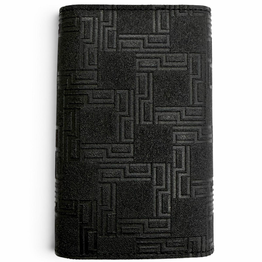 未使用品△Dunhill ダンヒル レザー D9 ロゴプレート 総柄 6連キーフック キーケース ブラック フランス製 メンズ 箱付き オススメ◎