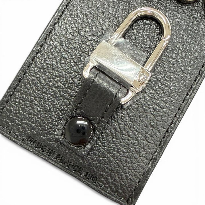未使用品△Dunhill ダンヒル レザー D9 ロゴプレート 総柄 6連キーフック キーケース ブラック フランス製 メンズ 箱付き オススメ◎