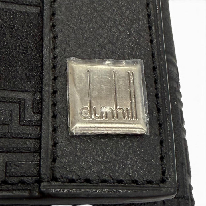 未使用品△Dunhill ダンヒル レザー D9 ロゴプレート 総柄 6連キーフック キーケース ブラック フランス製 メンズ 箱付き オススメ◎