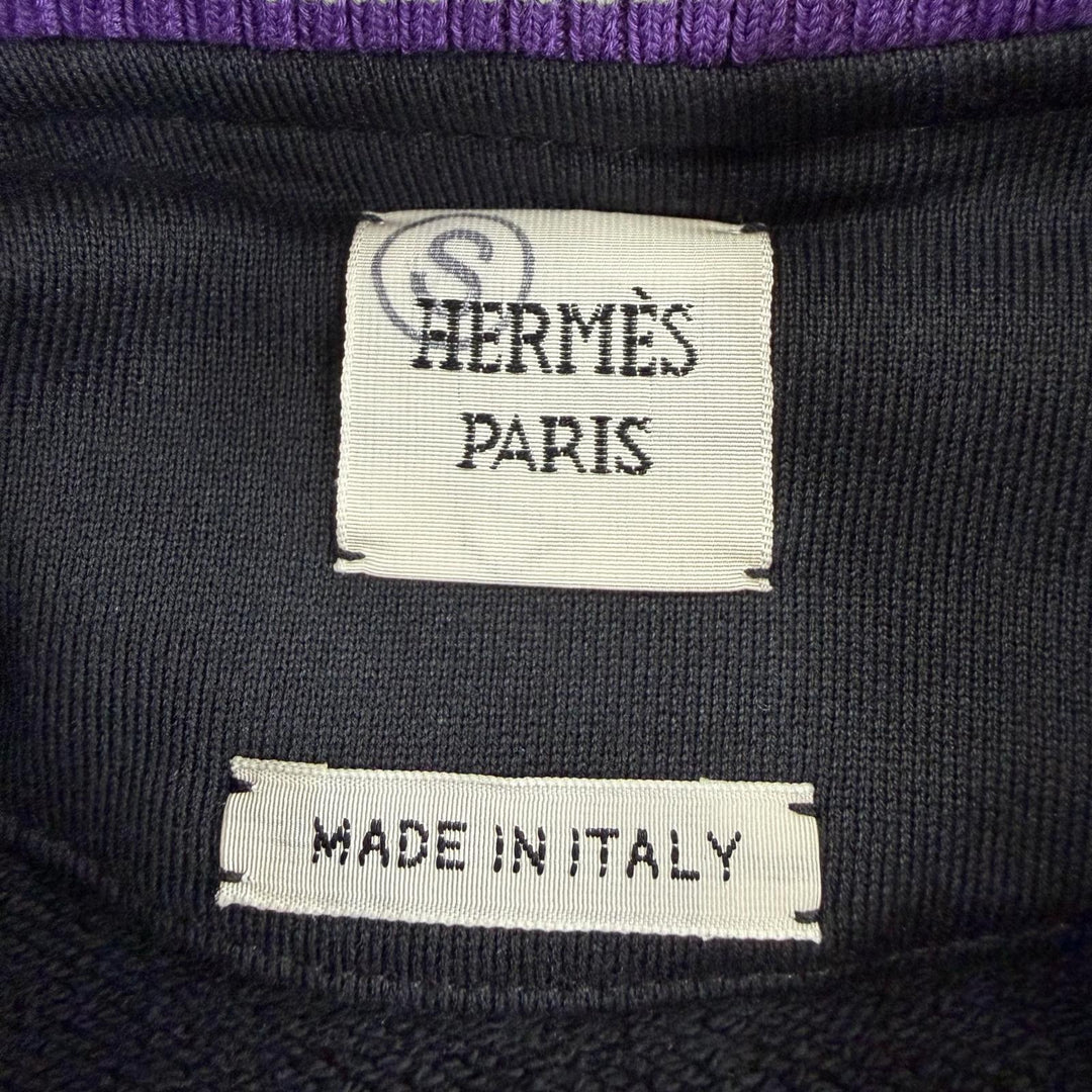 未使用品☆HERMES エルメス 23AW 3H4606DD フィギュール・アーティスティック コットン スウェット ブラック 34 イタリア製 レディース