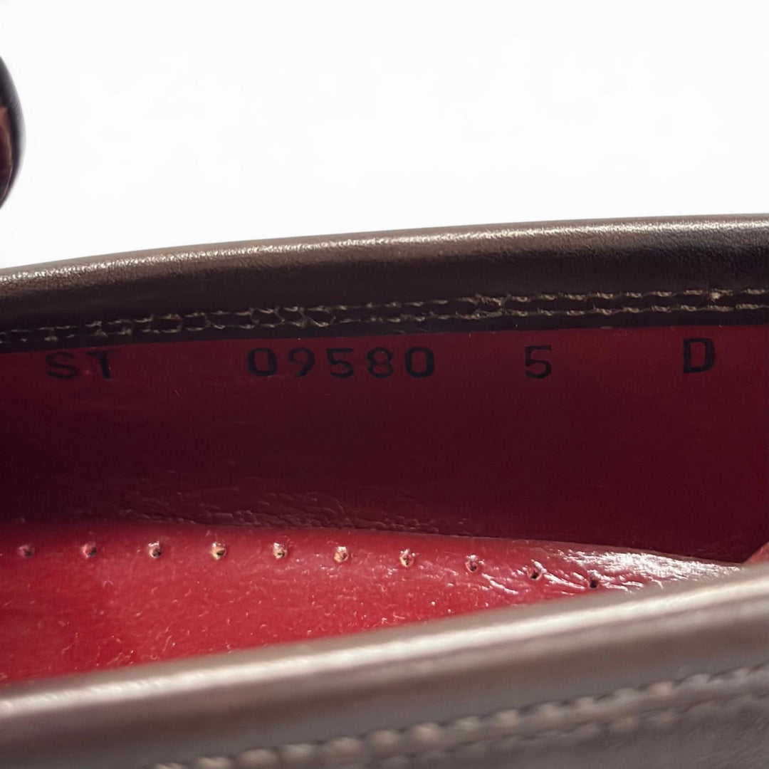 極美品▲Salvatore Ferragamo SPORT サルヴァトーレ フェラガモ スポーツ ALBERT ダブルガンチーニ レザー ローファー 5 伊製 レディース