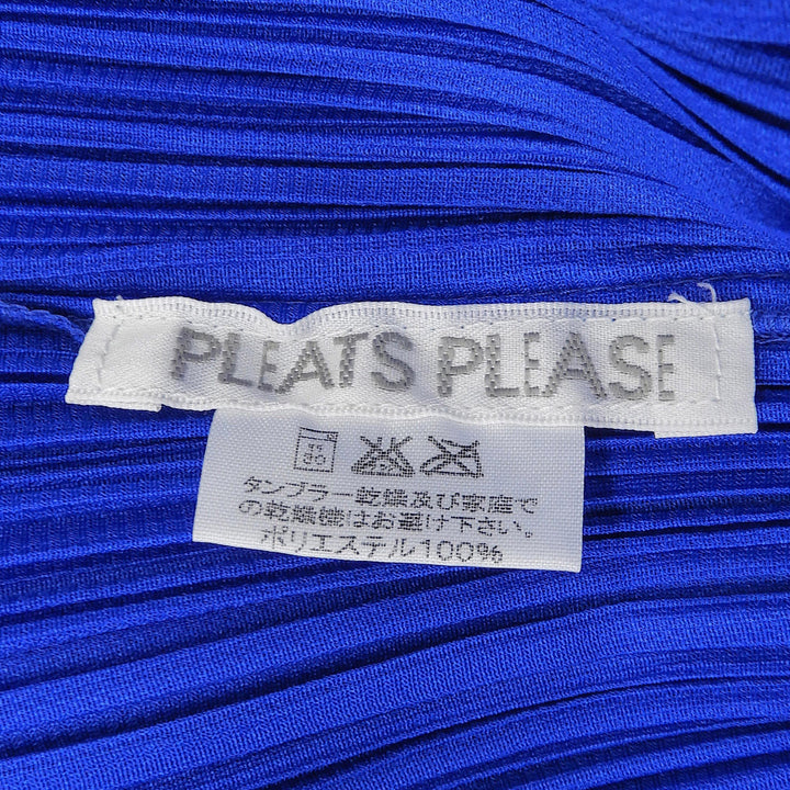 極美品▲PLEATS PLEASE プリーツプリーズ イッセイミヤケ PP11-JH201 ノースリーブ ロング ワンピース ブルー 1 日本製 正規品