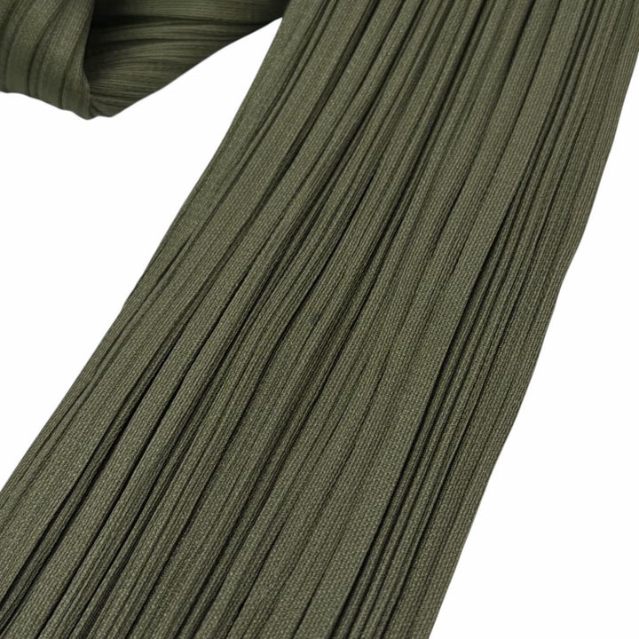 極美品▲PLEATS PLEASE プリーツプリーズ イッセイミヤケ PP63-JA301 ロングカーディガン グリーン 2 日本製 正規品　レディース