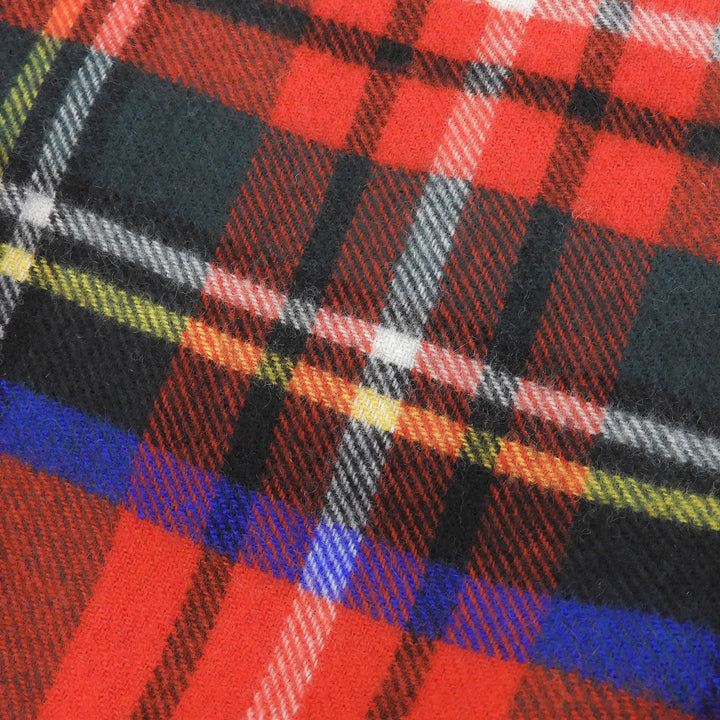 美品▲Johnstons of Elgin ジョンストンズ オブ エルガン 13-7360525 カシミヤ ウール チェック柄 フリンジ付き 大判 マフラー 正規品
