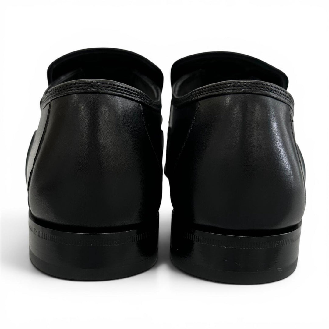 未使用品▲Salvatore Ferragamo サルヴァトーレフェラガモ PAGODA ガンチーニ レザー ローファー シルバー金具 8 伊製 箱・保存袋付き