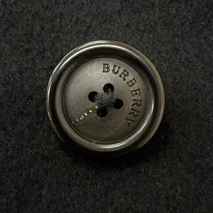 美品□BURBERRY LONDON バーバリーロンドン カシミヤ アンゴラ 裏チェック柄 ステンカラーコート ブラック M 日本製 正規品 メンズ