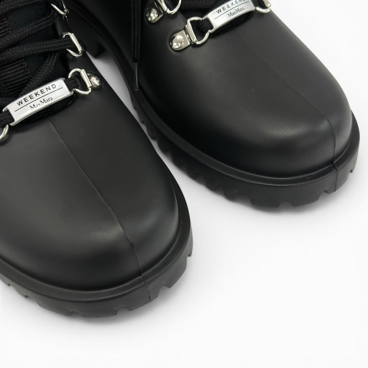 未使用品▲WEEKEND MaxMara ウィークエンドマックスマーラ 579607146 AGENZIA ブーツ レインシューズ ブラック 38 伊製 レディース 箱付
