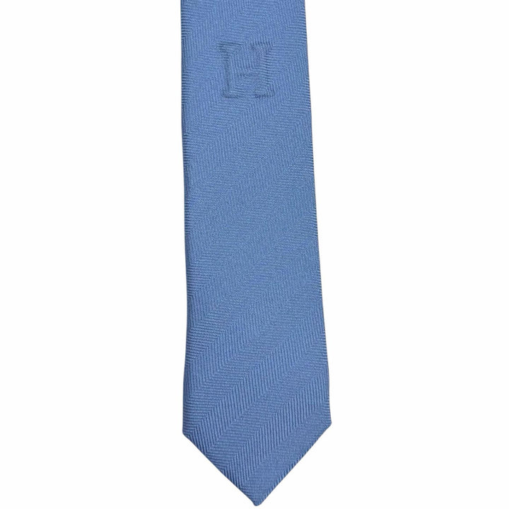 未使用品★HERMES エルメス シルク100% SEYCHELLES Hロゴ シェーヌダンクルエンボス ネクタイ 仏製 メンズ ビジネスオススメ◎ 箱付き
