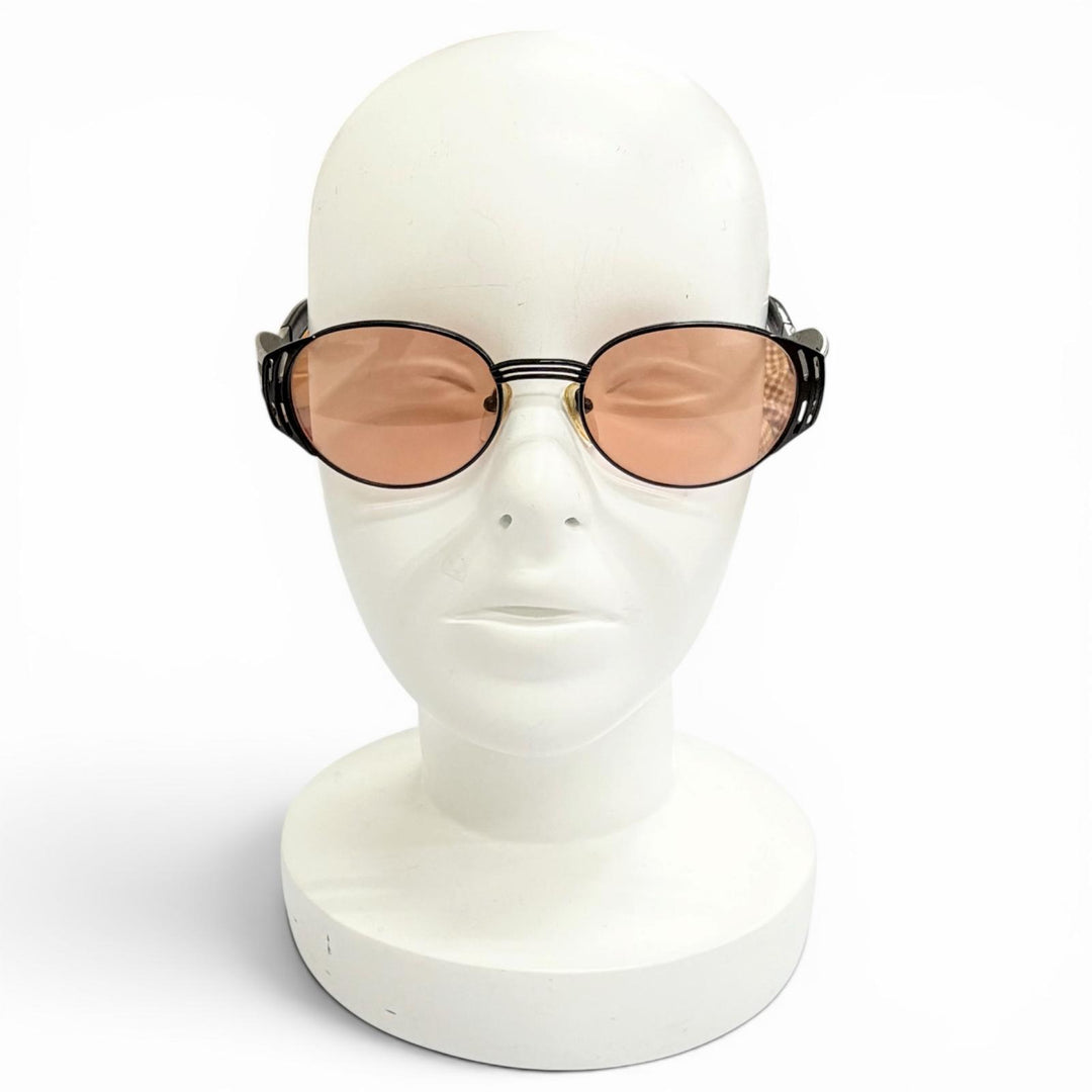 良品△JEAN-PAUL GAULTIER ジャンポールゴルチエ ヴィンテージ 56-3281 フォーク アーカイブ サングラス ブラック シルバー 日本製 メンズ