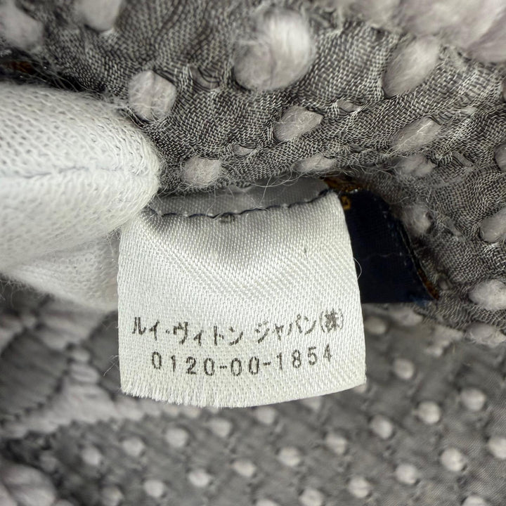 美品☆LOUIS VUITTON ルイヴィトン M74742 エシャルプ ロゴマニア ウール シルク グリペルル モノグラム マフラー イタリア製 正規品