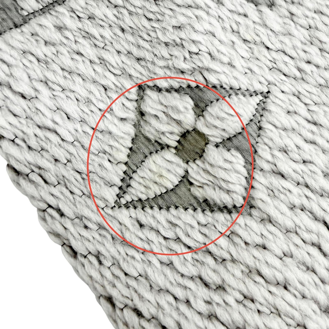 良品△LOUIS VUITTON ルイヴィトン M74742 エシャルプ ロゴマニア ウール シルク グリペルル モノグラム フリンジ マフラー 伊製 正規品