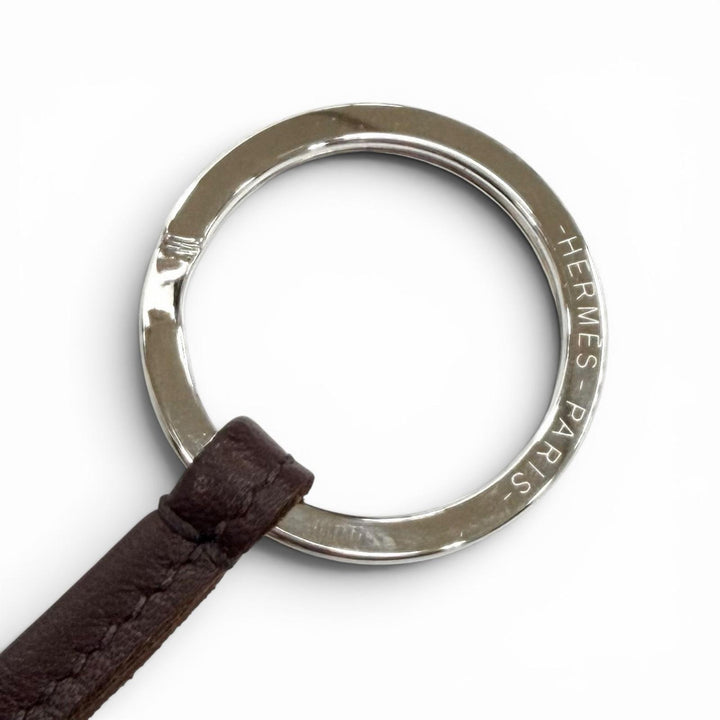 極美品★HERMES エルメス カルメン ブルーフランス/ルージュセリエ/モーブシルベスト アニョーミロ トリコロール バッグチャーム Z刻印