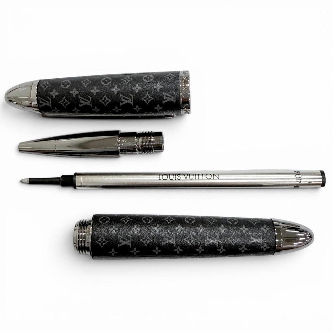 極美品△LOUIS VUITTON ルイヴィトン GI1494 ローラーボールペン ドック モノグラム エクリプス 現行品 ボールペン 筆記◎ 定価177100円