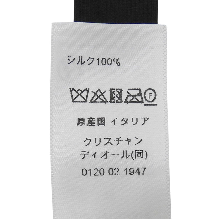 美品▲DIOR ディオール 41BOW100A615 シルク100％ CDロゴ刺繍 ボウタイ 蝶ネクタイ ネクタイ ブラック U イタリア製 メンズ 箱付き