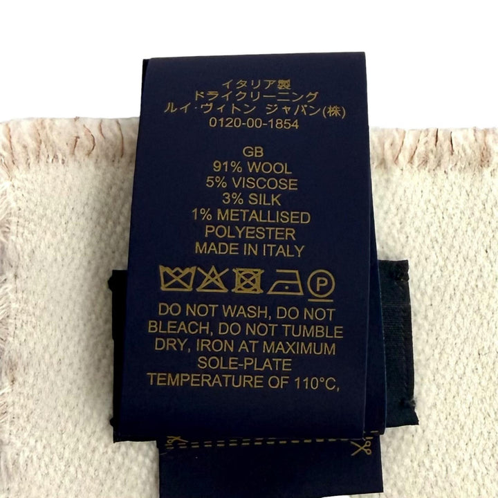 極美品★LOUIS VUITTON ルイヴィトン M78237 LV エセンシャル シャイン ウール シルク混 ローズ マフラー 170cm×34cm 正規品 箱付