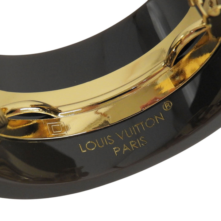 極美品▲LOUIS VUITTON ルイヴィトン M03551 ヘアカフ MNG ポニー レジン モノグラムパターン ヘアアクセサリー バレッタ レディース