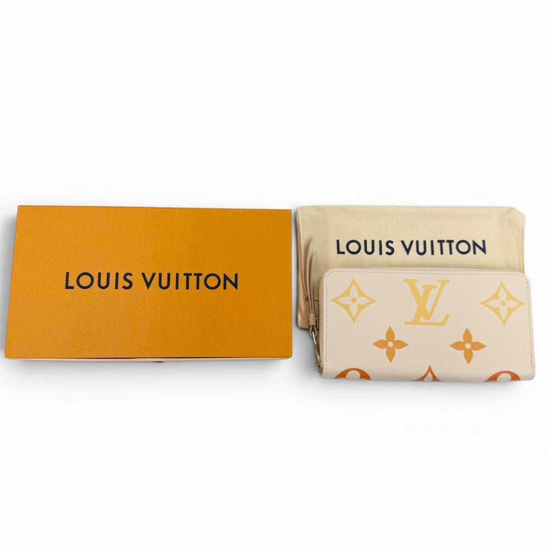 未使用品☆LOUIS VUITTON ルイヴィトン M82206 LV グラディエント アンプラント ラウンドファスナー レザー ジッピーウォレット 長財布