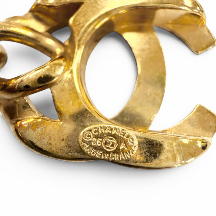 極美品☆CHANEL シャネル ヴィンテージ 96A ココマーク ターンロック ネックレス アクセサリー ゴールド フランス製 レディース 箱付き
