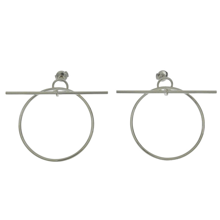 未使用品▲HERMES エルメス 25S301641 ループ MM SV925 ピアス シルバー イタリア製 重量11.93g レディース アクセサリー 箱付き
