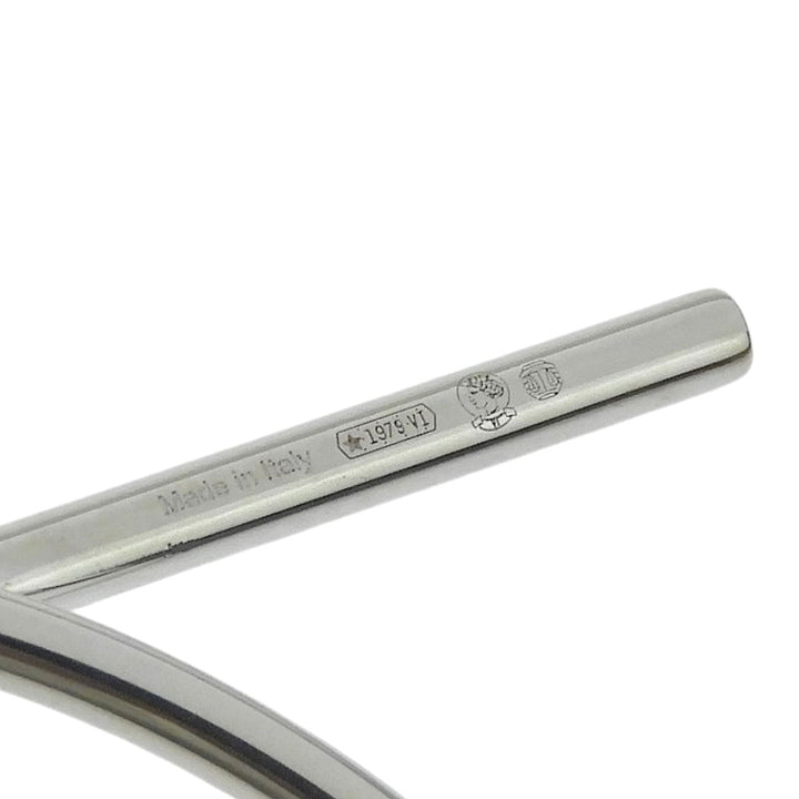 未使用品▲HERMES エルメス 25S301641 ループ MM SV925 ピアス シルバー イタリア製 重量11.93g レディース アクセサリー 箱付き