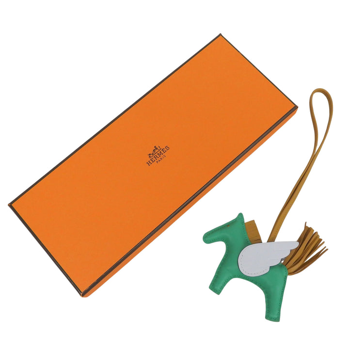 未使用品▲HERMES エルメス ロデオ ペガサス PM アニョーミロ ミント セサミ ブループリュム バッグチャーム U刻印 仏製 レディース 箱付