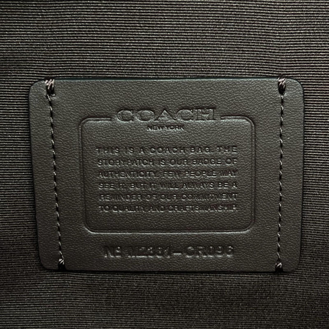 極美品▲COACH コーチ CR096 ニーナ トート スムースレザー Cロゴエンボス トートバッグ ブラック レディース 保存袋付き