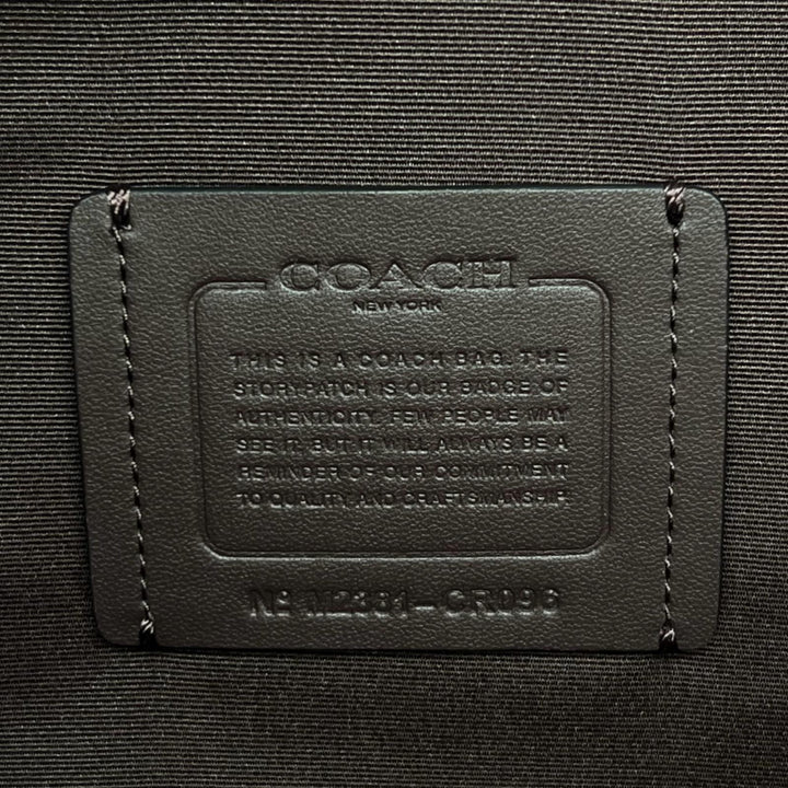 極美品▲COACH コーチ CR096 ニーナ トート スムースレザー Cロゴエンボス トートバッグ ブラック レディース 保存袋付き