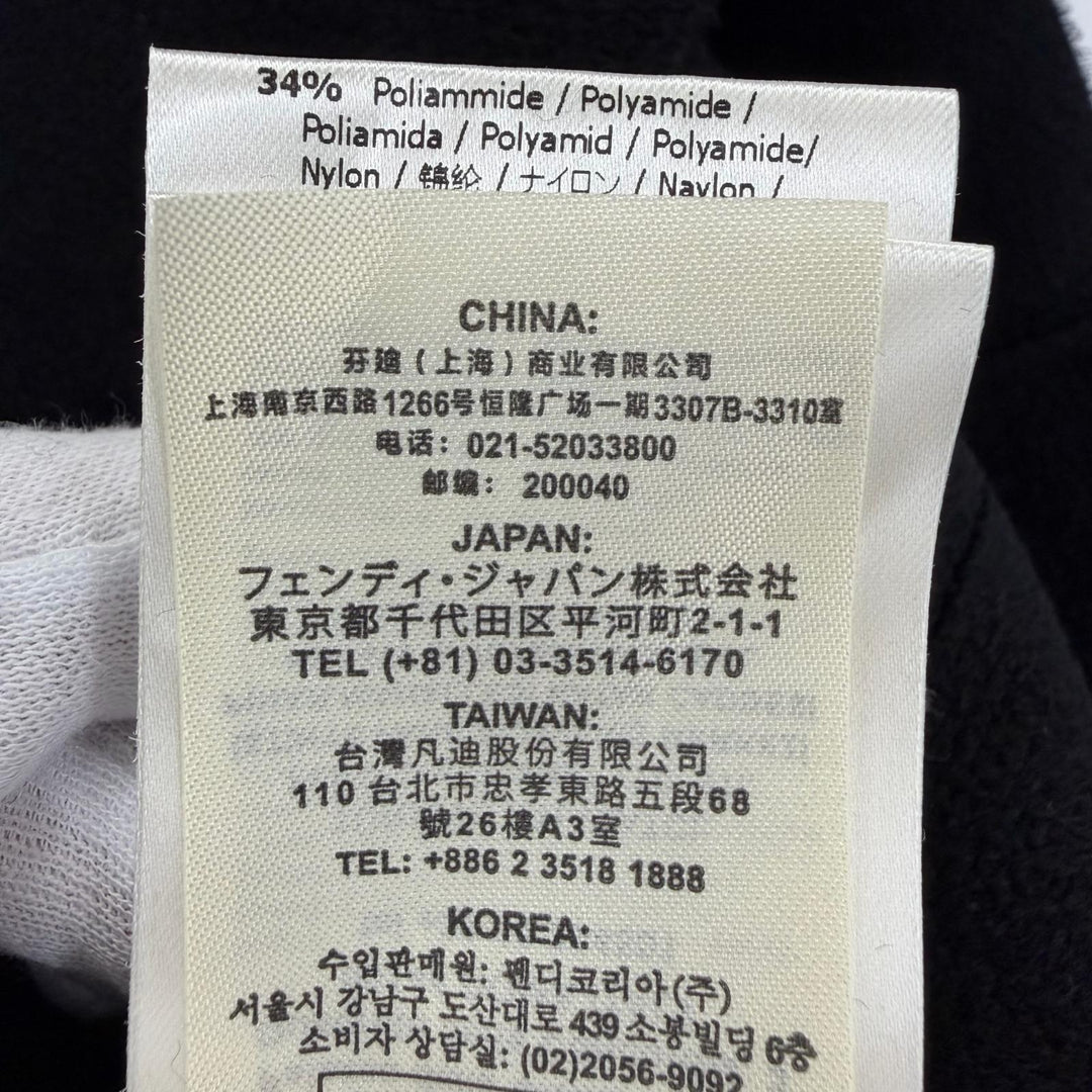 極美品☆FENDI SKIMS フェンディ スキムズ FZD922 FFロゴ パイル地 ノースリーブ ワンピース ブラック 40 イタリア製 正規品 レディース