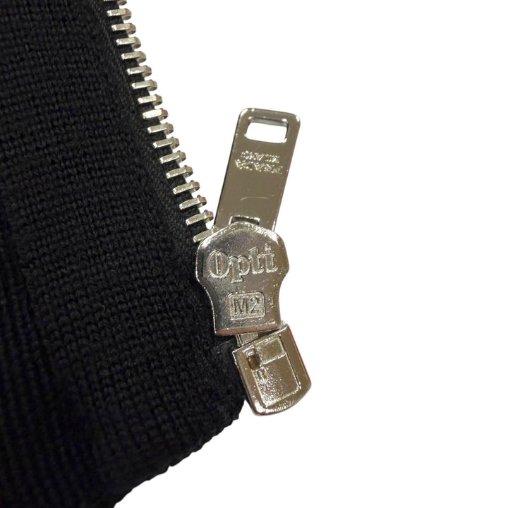 美品▼PRADA プラダ 2025年製 UMG107 ウール100% トライアングルロゴ 三角プレート ZIPUP ニット ナイロンジャケット パーカー 52 正規品