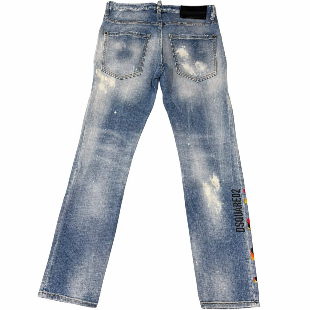 【ドンドン見直し】美品□DSQUARED2 ディースクエアード 23SS S79LA0058 Skater Jean ICONロゴ デニムパンツ 42 イタリア製 正規品
