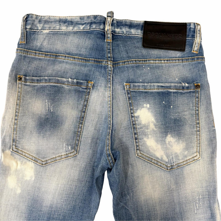 【ドンドン見直し】美品□DSQUARED2 ディースクエアード 23SS S79LA0058 Skater Jean ICONロゴ デニムパンツ 42 イタリア製 正規品