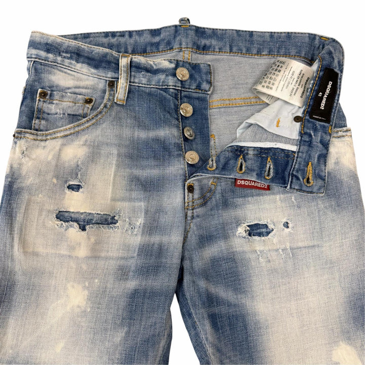 【ドンドン見直し】美品□DSQUARED2 ディースクエアード 23SS S79LA0058 Skater Jean ICONロゴ デニムパンツ 42 イタリア製 正規品