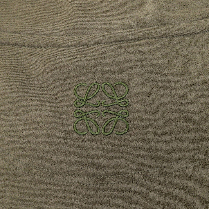 美品▲LOEWE×Paulas Ibiza ロエベ×パウラズイビザ H616Y22X56 アナグラム刺繍 半袖Ｔシャツ カーキ XXL ポルトガル製 正規品 メンズ