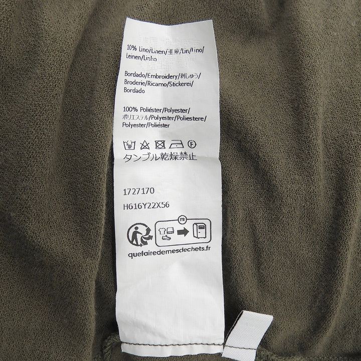 美品▲LOEWE×Paulas Ibiza ロエベ×パウラズイビザ H616Y22X56 アナグラム刺繍 半袖Ｔシャツ カーキ XXL ポルトガル製 正規品 メンズ