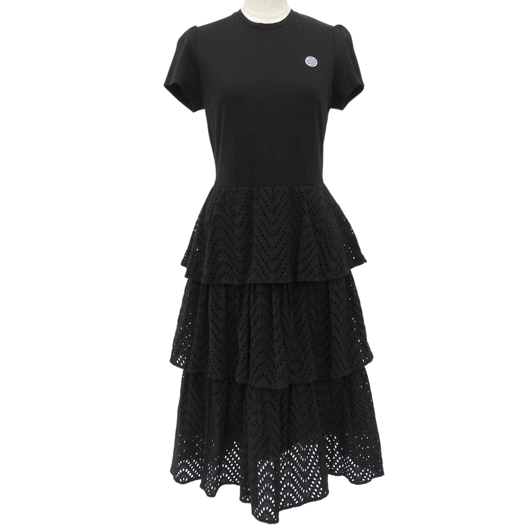 極美品▲BORDERS at BALCONY ボーダーズ アット バルコニー BD2111-3E-22 LACE DRESS ワンピース ブラック 36 正規品 レディース