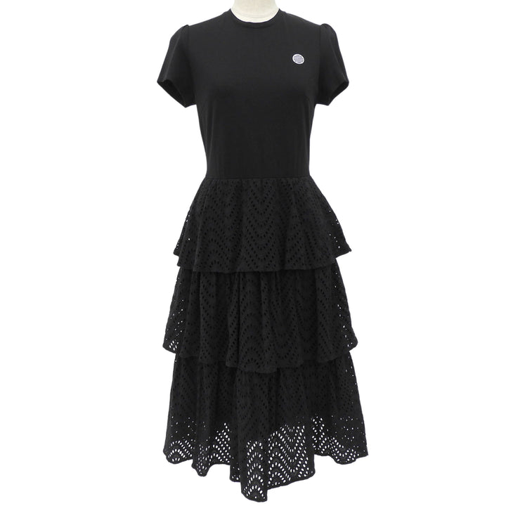 極美品▲BORDERS at BALCONY ボーダーズ アット バルコニー BD2111-3E-22 LACE DRESS ワンピース ブラック 36 正規品 レディース