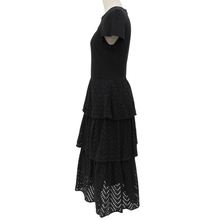 極美品▲BORDERS at BALCONY ボーダーズ アット バルコニー BD2111-3E-22 LACE DRESS ワンピース ブラック 36 正規品 レディース