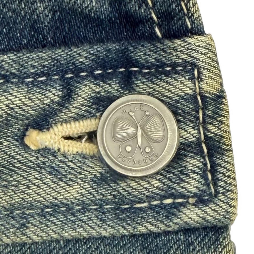 極美品★mina perhonen ミナペルホネン 22SS dn5301 リネン混 always デニム オーバーオールドレス ワンピース インディゴ 38 正規品