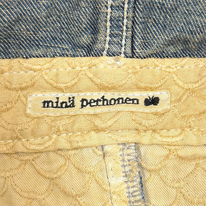 極美品★mina perhonen ミナペルホネン 22SS dn5301 リネン混 always デニム オーバーオールドレス ワンピース インディゴ 38 正規品