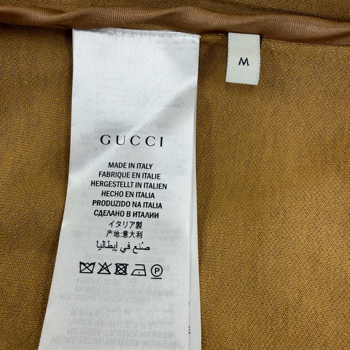 未使用品☆GUCCI グッチ 550604 GGテクニカル バックプリーツジャージー GG柄 パーカー ジャケット ブラウン ブルー M 正規品 レディース